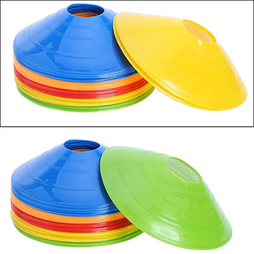25 Pcs Pro Disc Cones - Training Cones Agility Soccer Cones with Carry Bag for Training, Soccer, Football, Basketball,Kids and Other Sports and Games(5 Colors) - Image 3