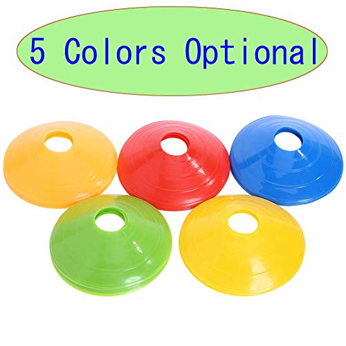 25 Pcs Pro Disc Cones - Training Cones Agility Soccer Cones with Carry Bag for Training, Soccer, Football, Basketball,Kids and Other Sports and Games(5 Colors) - Image 8