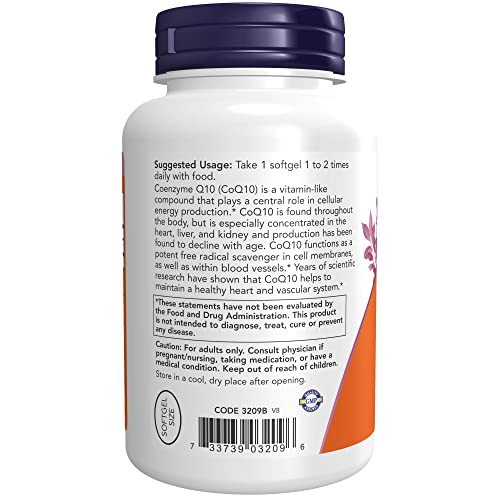 NOW Supplements, CoQ10 (Coenzyme Q10) 100 mg, Pharmaceutical Grade, Cardiovascular Health*, 150 Softgels - Image 6