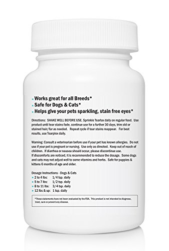 tearplex Tear Stain Supplement for Dogs and Cats, 1 Rated Natural Tear Stain Product - Made in The USA, 100% Tylosin Free, Veterinarian Trusted - Beef Flavored - Image 5