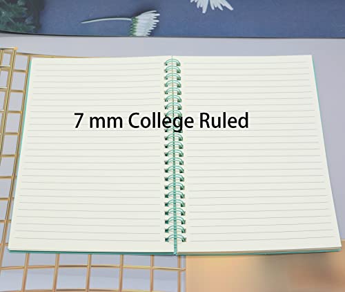 Yansanido Spiral Notebook, 4 Pcs 8.3 Inch x 5.9 Inch A5 Thick Plastic Hardcover 7mm College Ruled 4 Color 80 Sheets -160 Pages Journals for Study and Notes (4) - Image 6