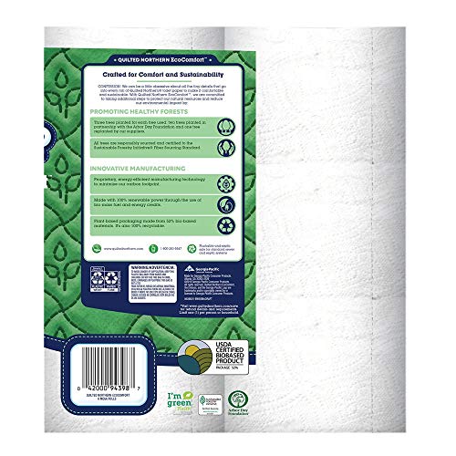 Quilted Northern Eco Comfort Toilet Paper, Mega Rolls, 6 Count of 308 Sheets Per Roll - Image 3