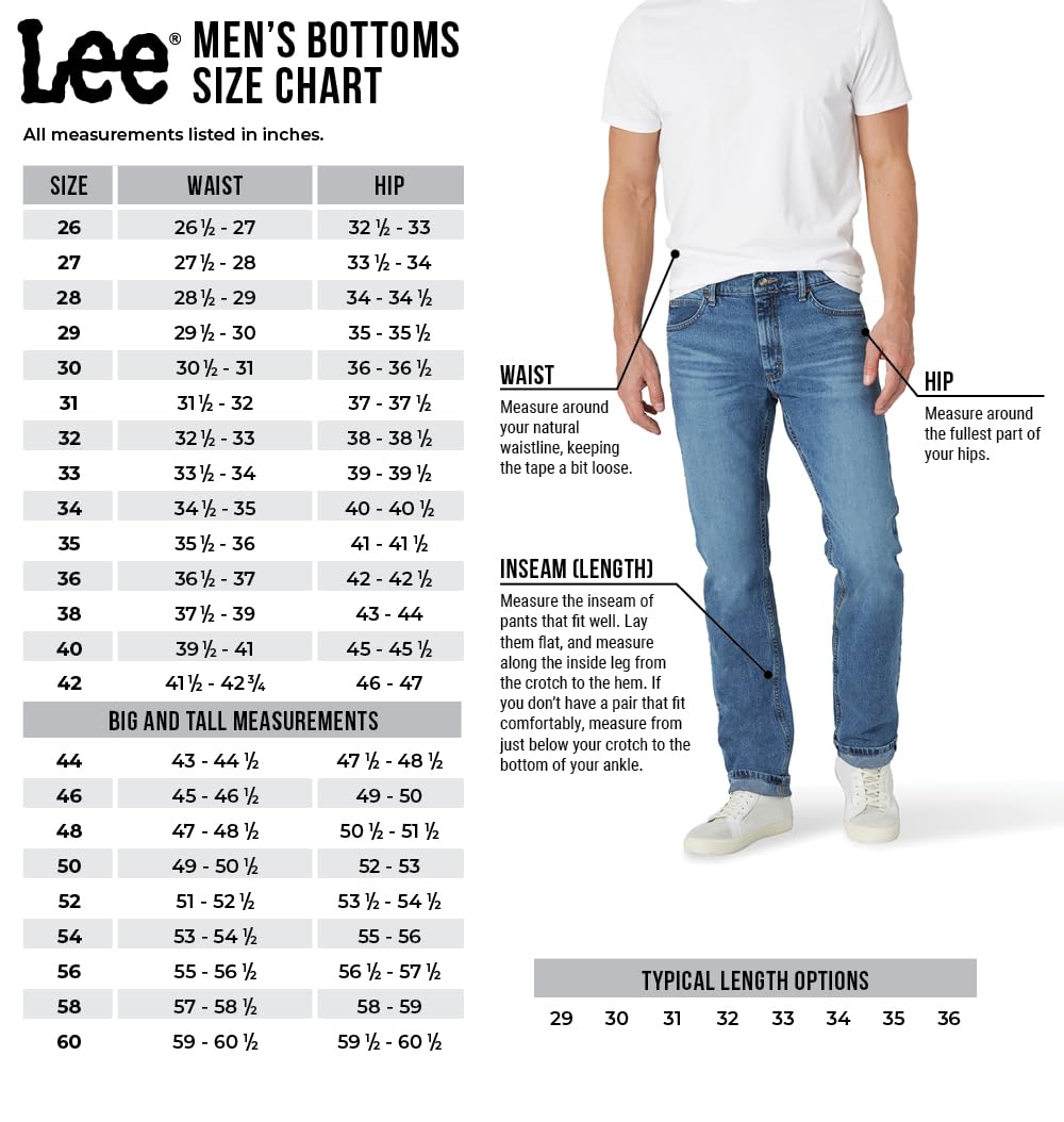 Lee Men's Extreme Motion Straight Taper Jean Maverick 34W x 32L - Image 2